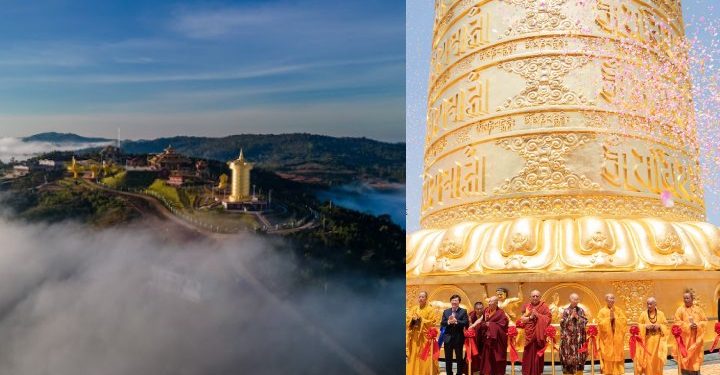 Đại Bảo tháp Kinh Luân “Drigung Kagyu Rinchen Khorchen Khorwe Go Gek” lớn nhất thế giới tại Samten Hills Dalat đón nhận Kỷ lục Guinness