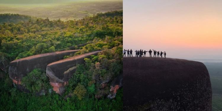 Chiêm ngưỡng cảnh quan kỳ vĩ đá cá voi khổng lồ ”bơi” giữa rừng rậm Thái Lan