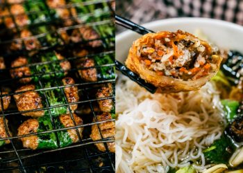 Quán bún chả “Ông bà già” bán 3 đời ở Hà Nội, nổi tiếng nhờ những miếng chả băm cuốn lá mùi tàu đặc biệt hiếm nơi có